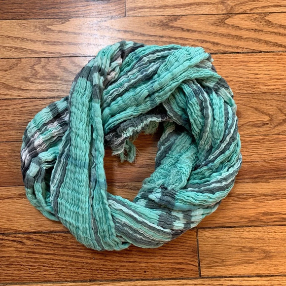 V.Fraas plaid check cotton scarf - Picture 3 of 4